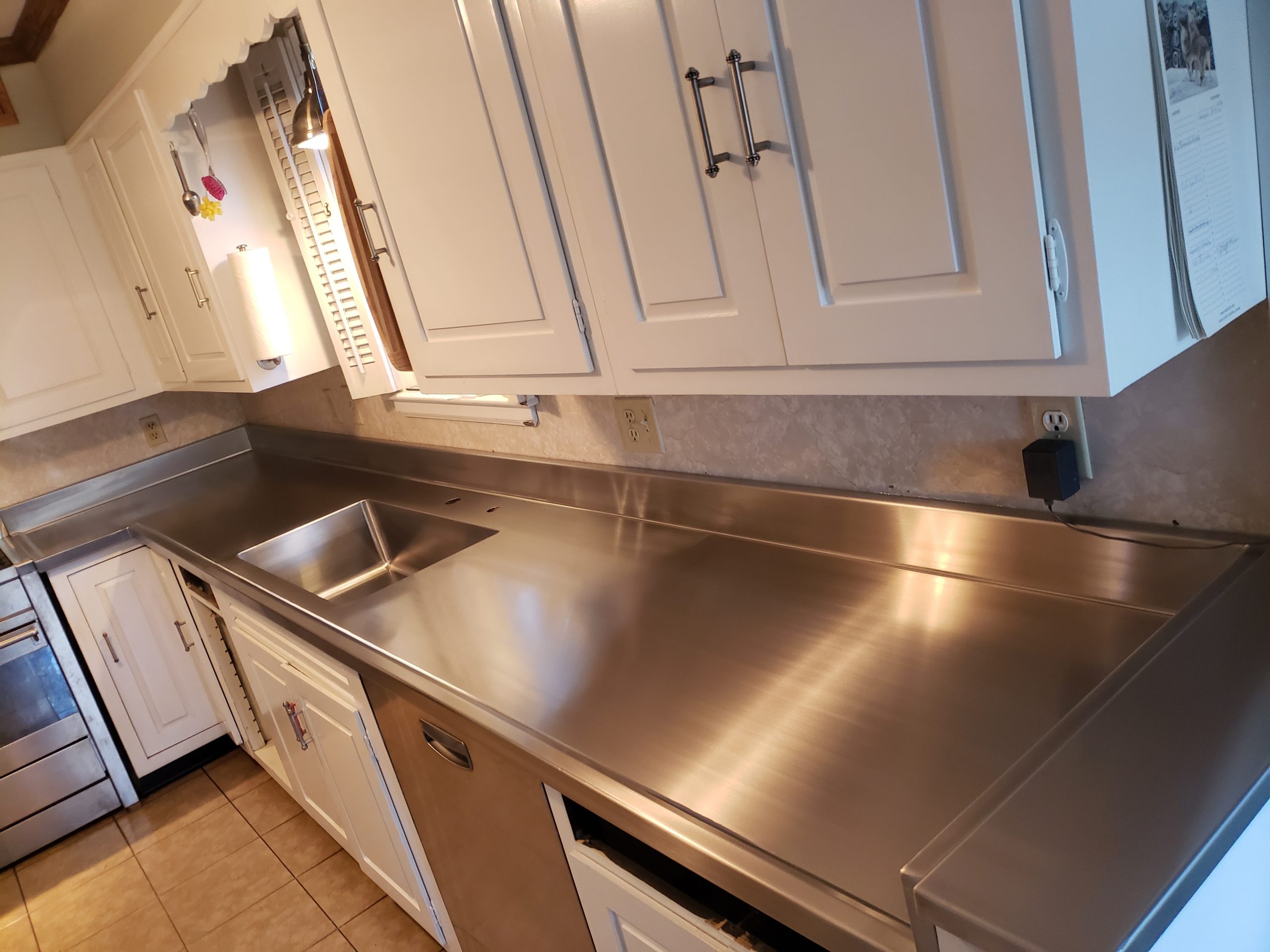 custom stainless steel residential counter top