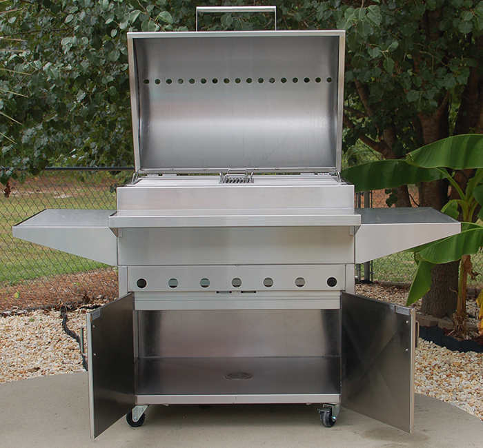 stainless steel residential charcoal grill