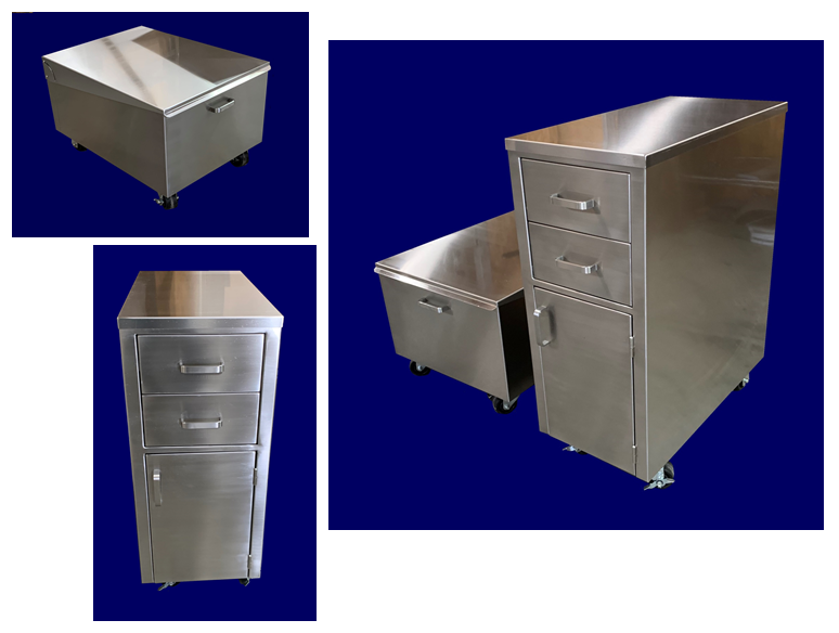 Outdoor Mobile Kitchen Cabinet & Mobile Charcoal Bin